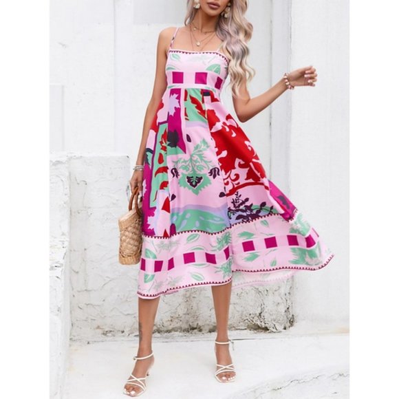MODA ME COUTURE Dresses & Skirts - Contemporary Geo Print Cami Dress